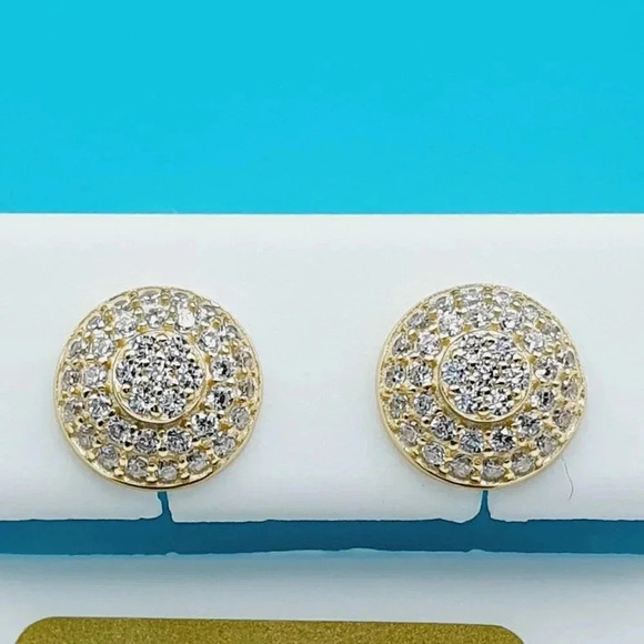 "14K Gold Plated 925 Sterling Silver CZ Beautiful Earrings for Women, 1U… - Picture 4 of 11